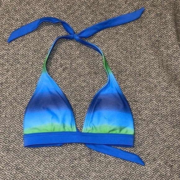 Patagonia Ombre bikini swim TOP size xs blue green - Picture 2 of 7